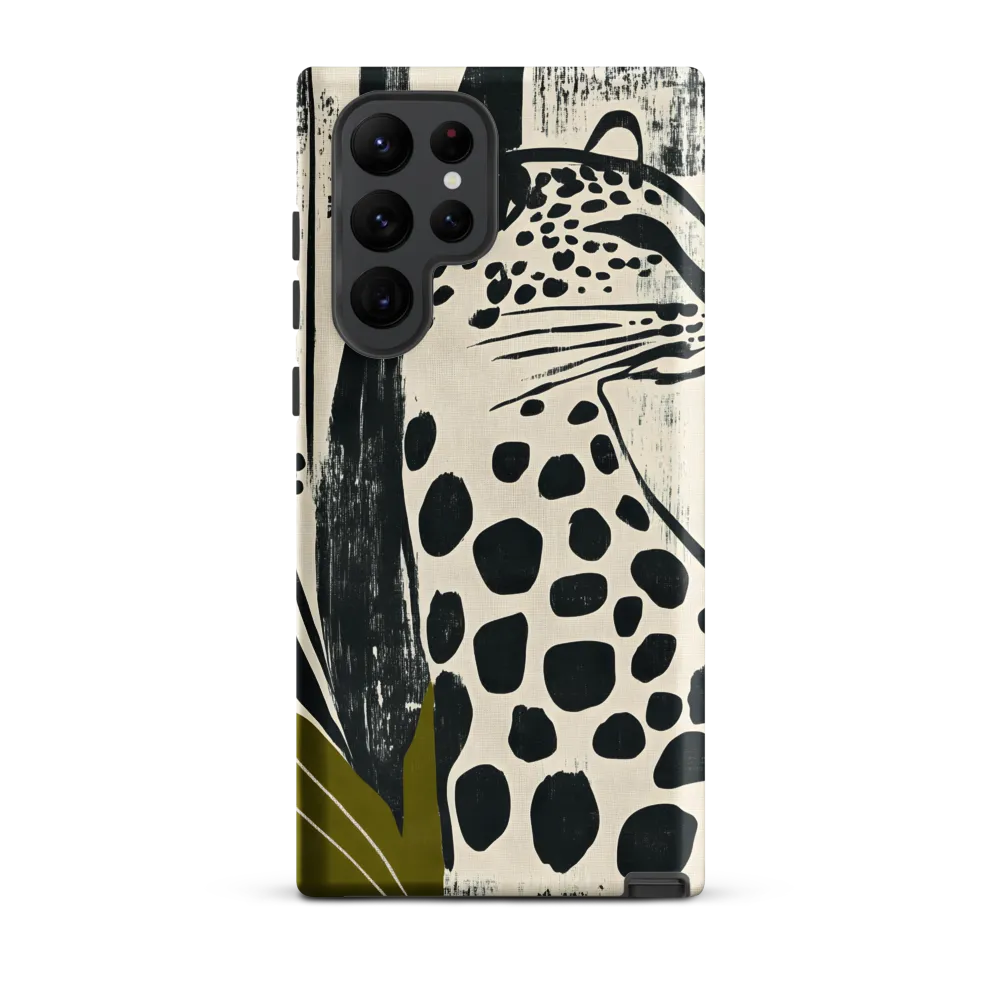 Leopard in Silhouette: A Modern Appeal | Phone Case |  S22 Ultra | Tough Case | Matte