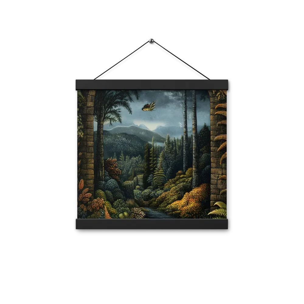Whispers of the Enchanted Forest | Poster With Black Wood Hanger | 12″×12″