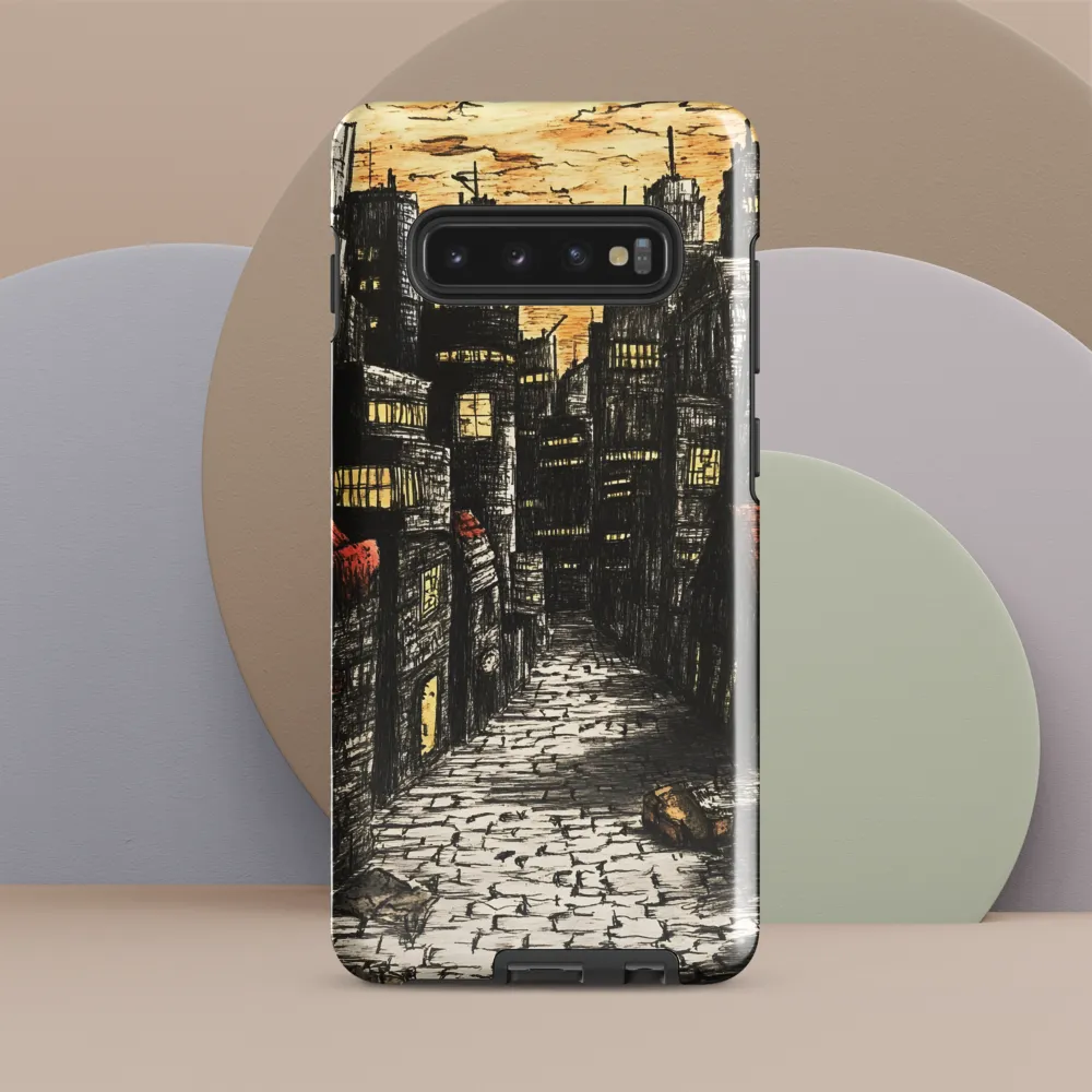 Urban Twilight: A Desolate Cityscape | Phone Case |  S10 Plus | Tough Case | Glossy