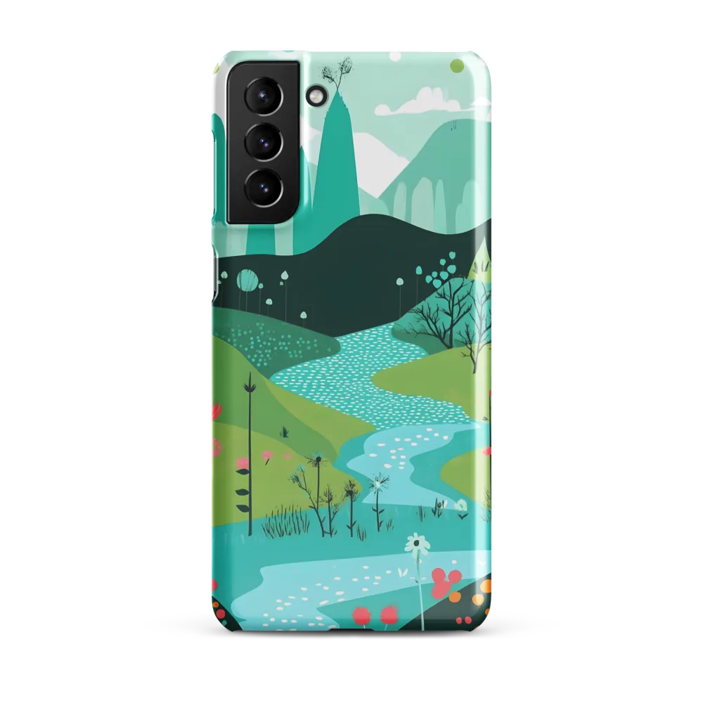 Whimsical River in a Lush Landscape