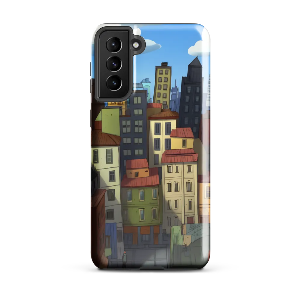 Urban Symphony: A Colorful Cityscape | Phone Case |  S21 Plus | Tough Case | Glossy
