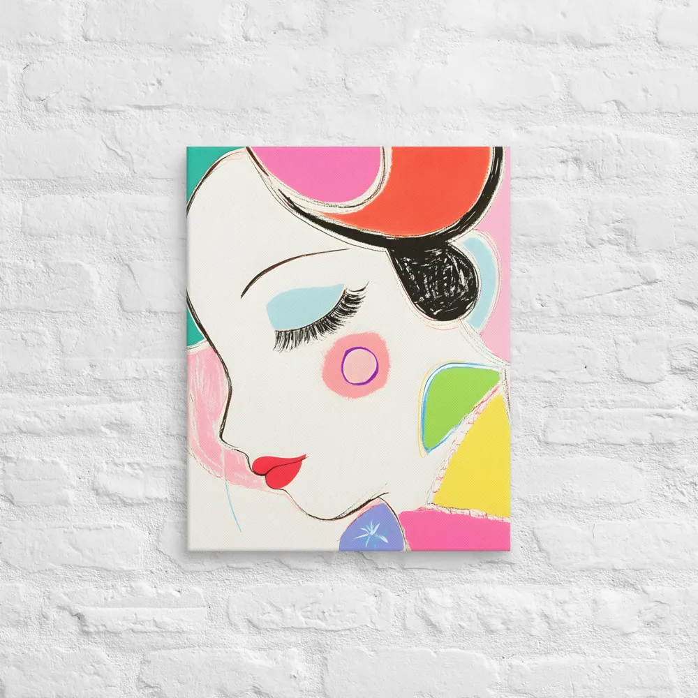 Whimsical Portrait in Colorful Abstraction | Canvas | 16″×20″