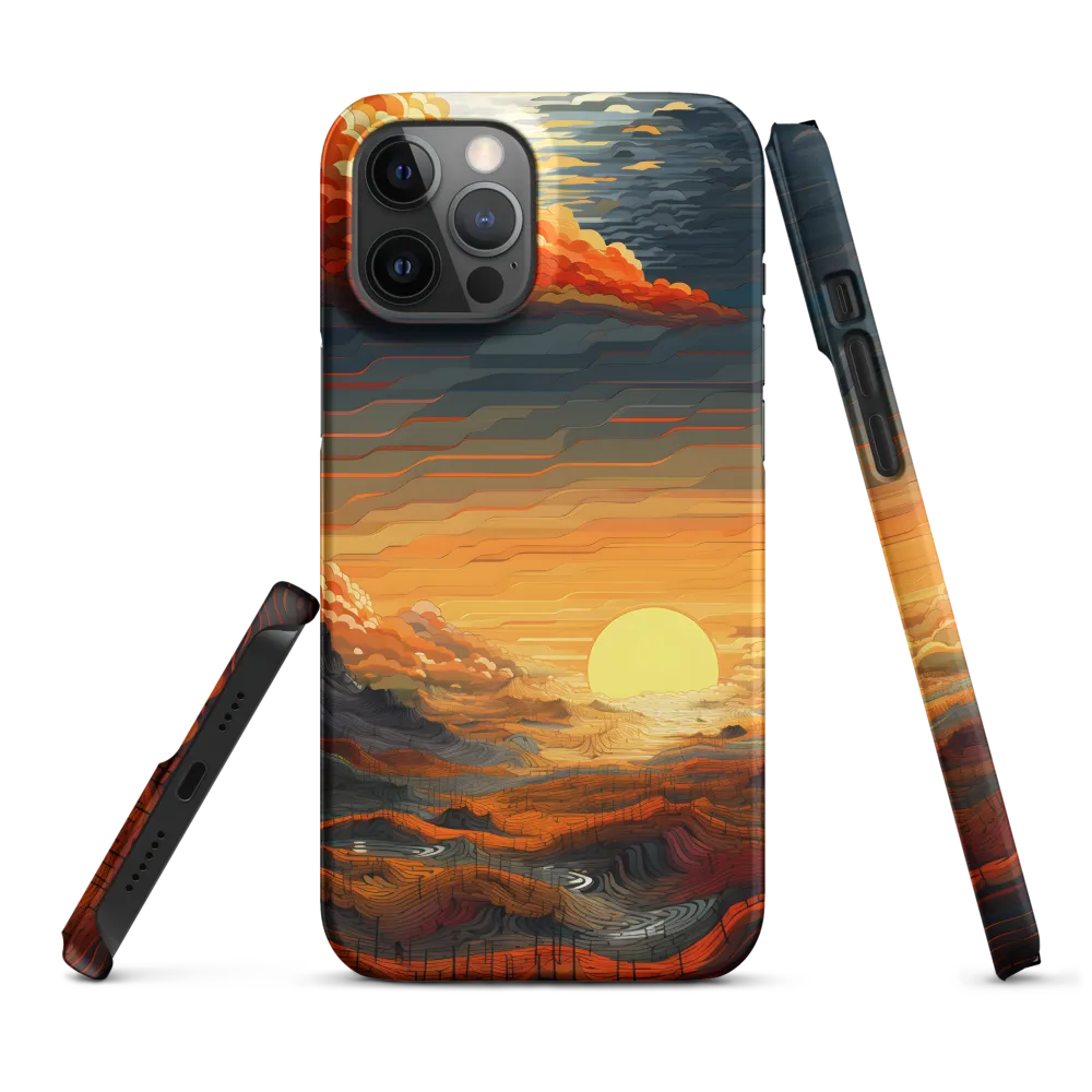 Ethereal Sunset: A Serene Landscape in Flowing Forms