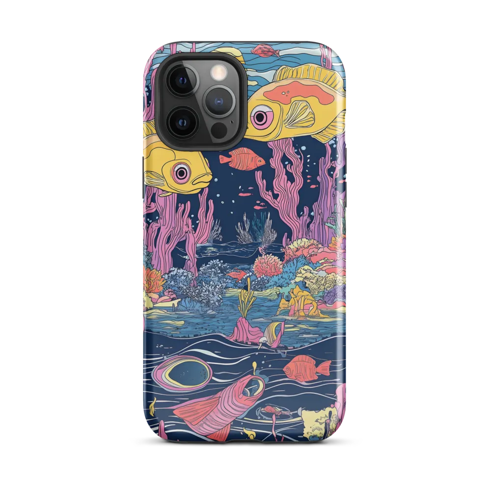 Underwater Dreamscape: A Playful Encounter | Phone Case |  12 Pro Max | Tough Case | Glossy
