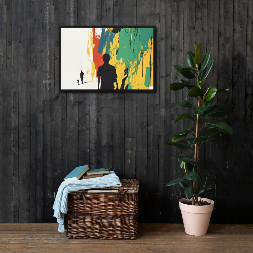 Journey of Silhouettes | Canvas with Black Frame | 20″×30″
