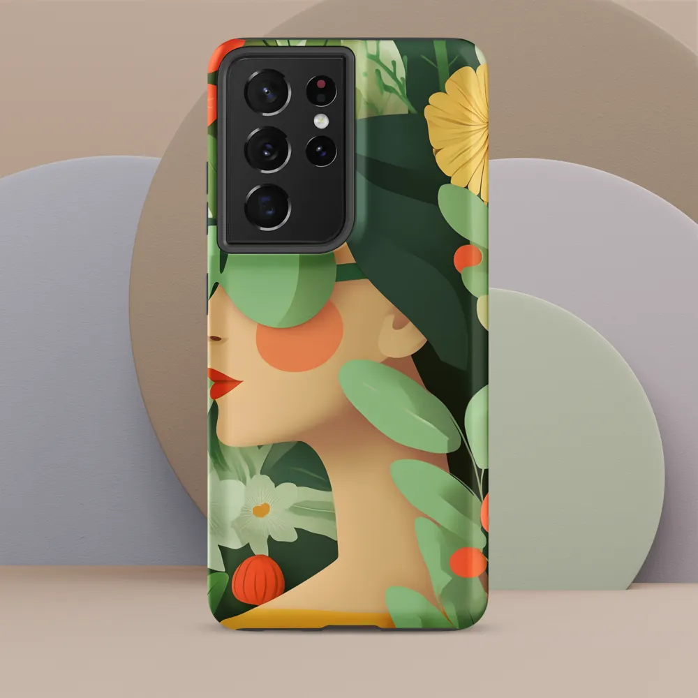 Nature's Serenity: A Modern Portrait | Phone Case |  S21 Ultra | Tough Case | Matte
