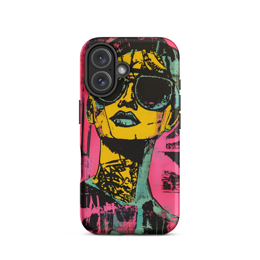 Confident Portrait in Neon Colors | Phone Case