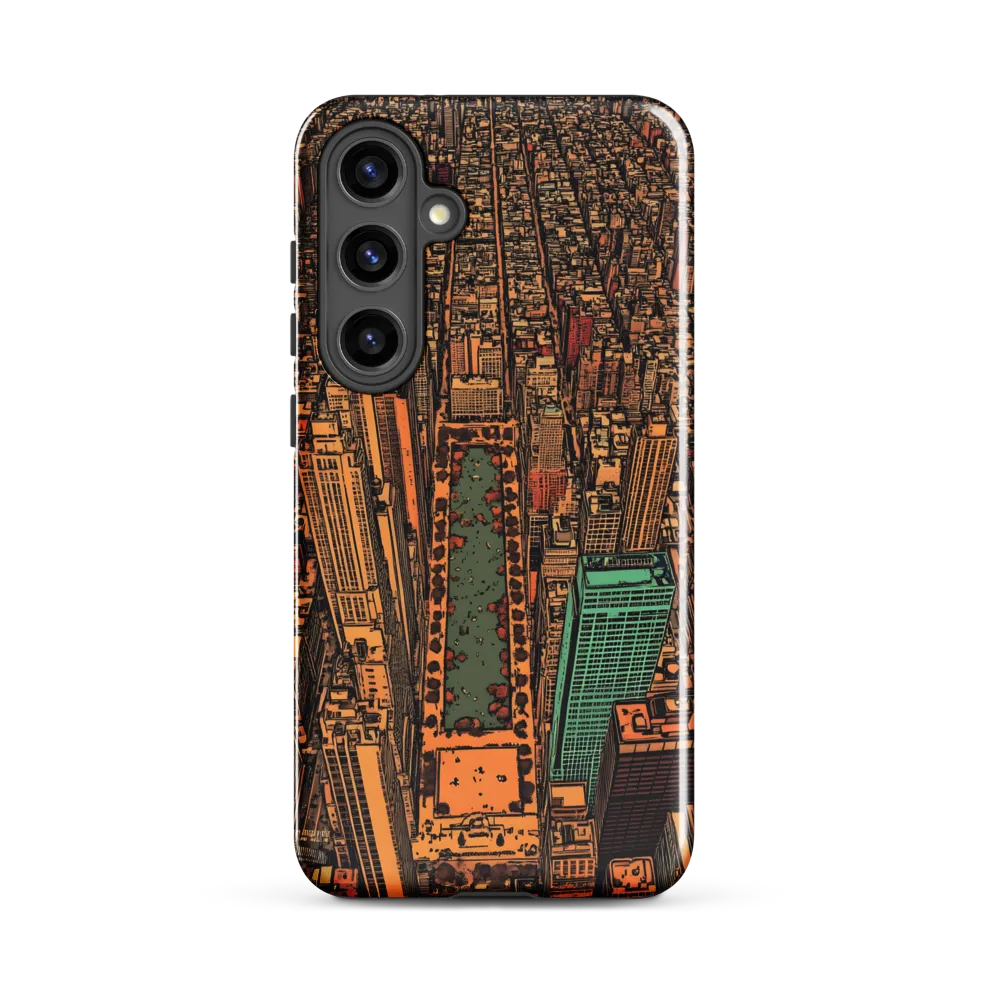 Urban Oasis: Aerial View of City Life