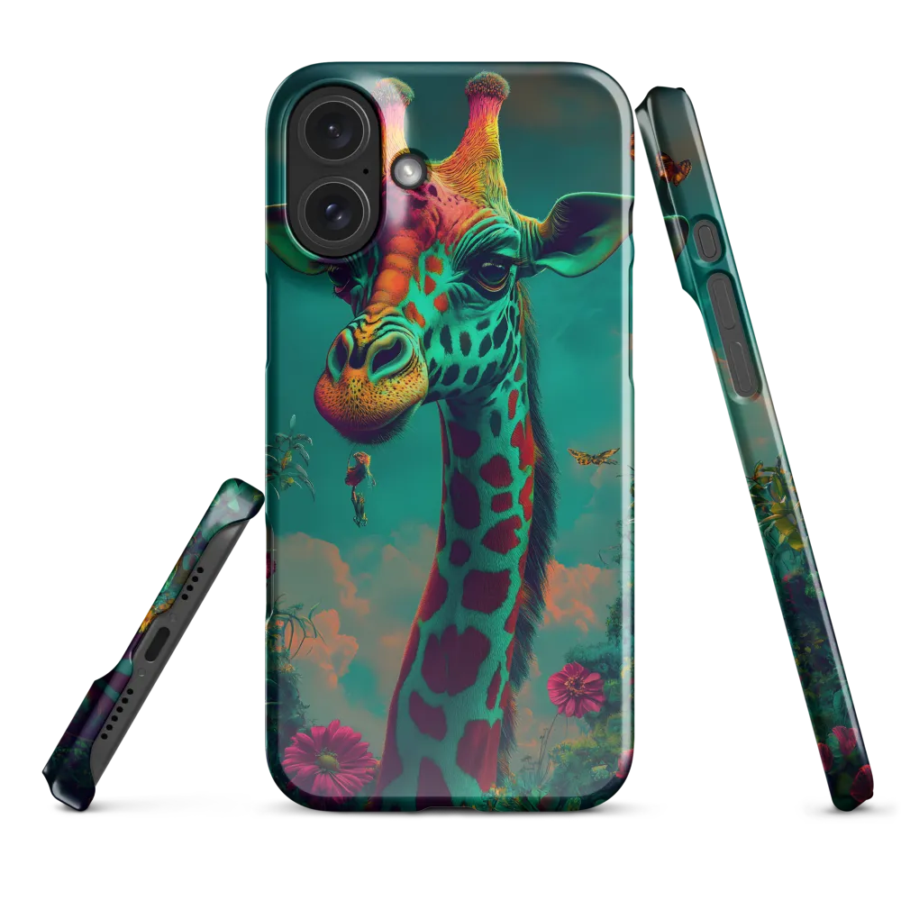 Whimsical Giraffe Among Blossoms