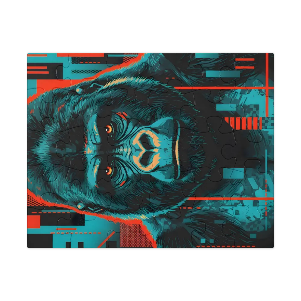 Neon Gorilla 
 Jigsaw Puzzle in Tin Box