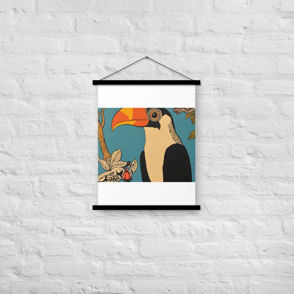 Tropical Majesty: The Toucan at Rest | Poster With Black Wood Hanger | 18″×24″