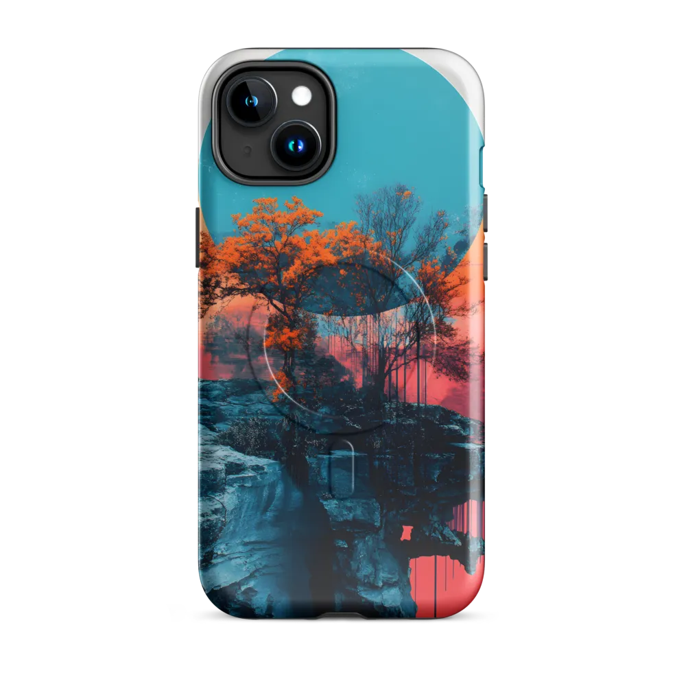 Ethereal Landscapes: A Dance of Color and Form | Phone Case |  15 Plus | MagSafe® Tough Case | Glossy