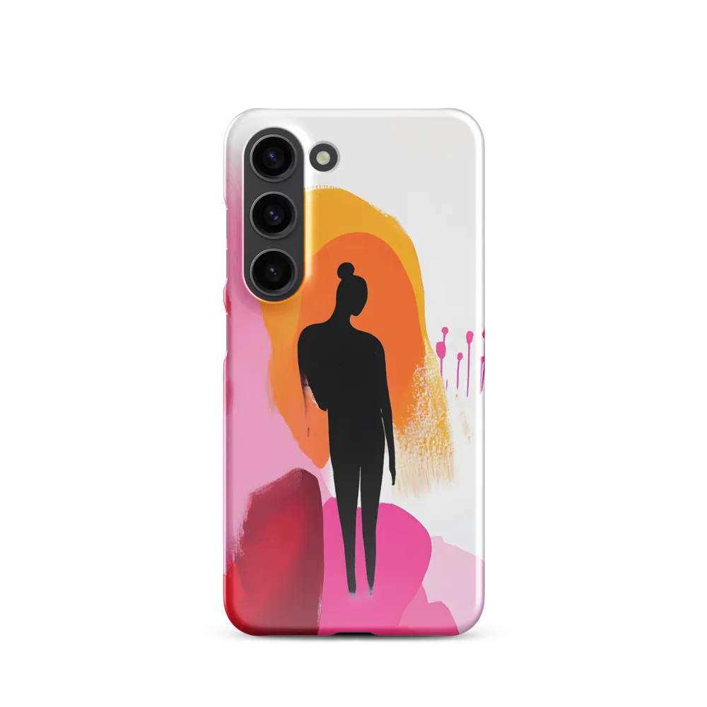 Silhouette in Colorful Abstraction