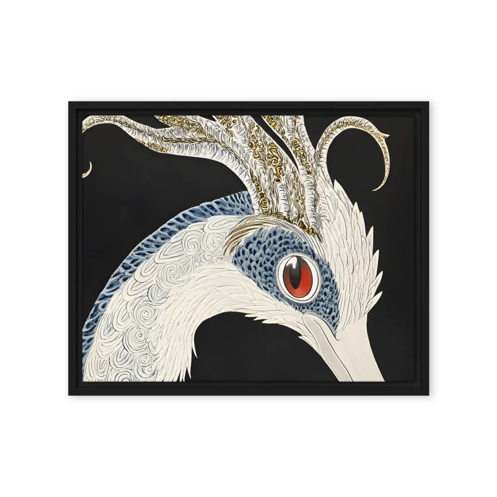 Elegance of the Majestic Peacock | Canvas with Black Frame | 16″×20″
