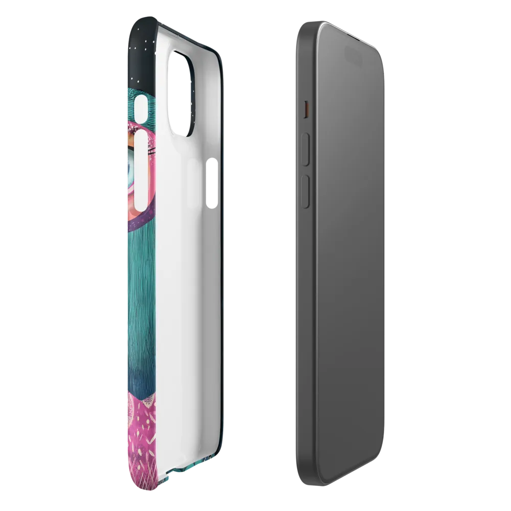 Whimsical Vulture: A Dance of Colors | Phone Case |  15 Plus | Snap Case | Matte