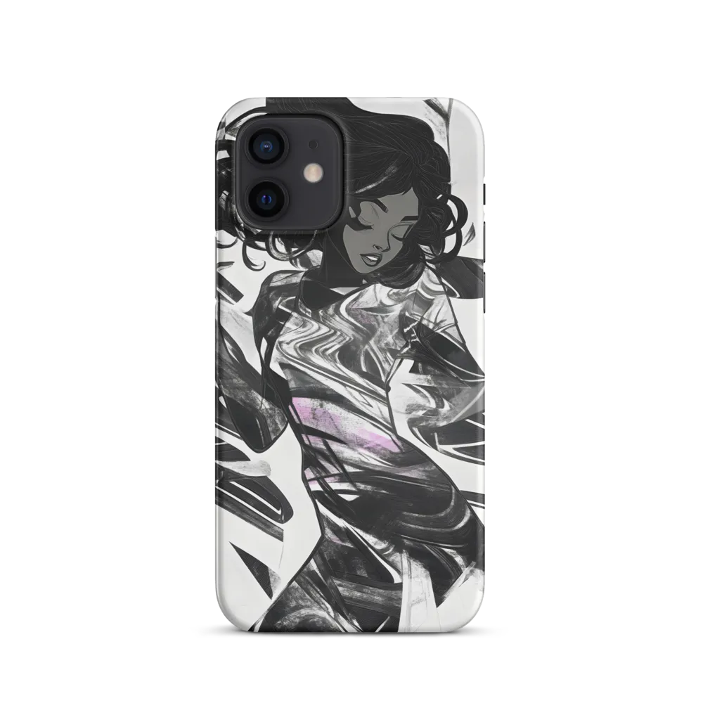 Fluid Grace: The Dance of Shadows | Phone Case |  12 | Snap Case | Matte