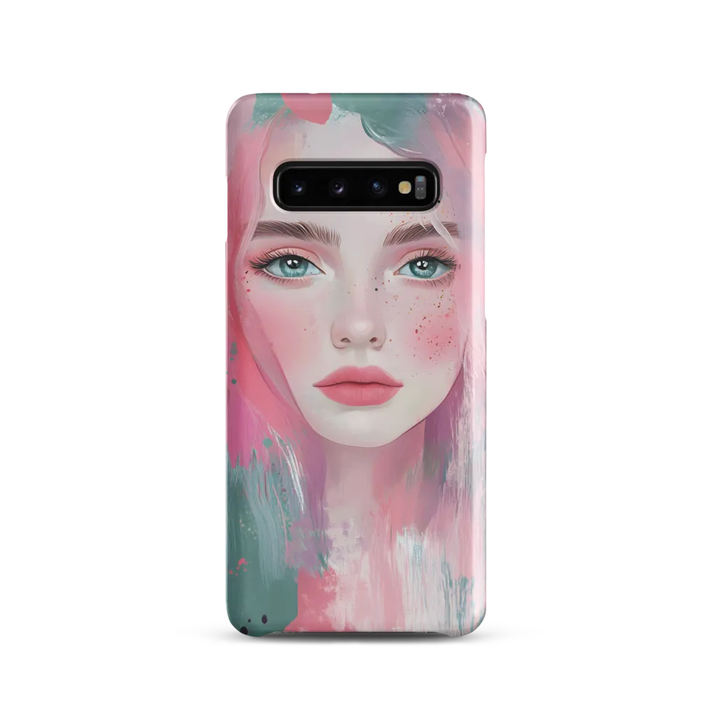 Dreamy Serenity: A Contemporary Portrait | Phone Case |  S10 | Snap Case | Matte