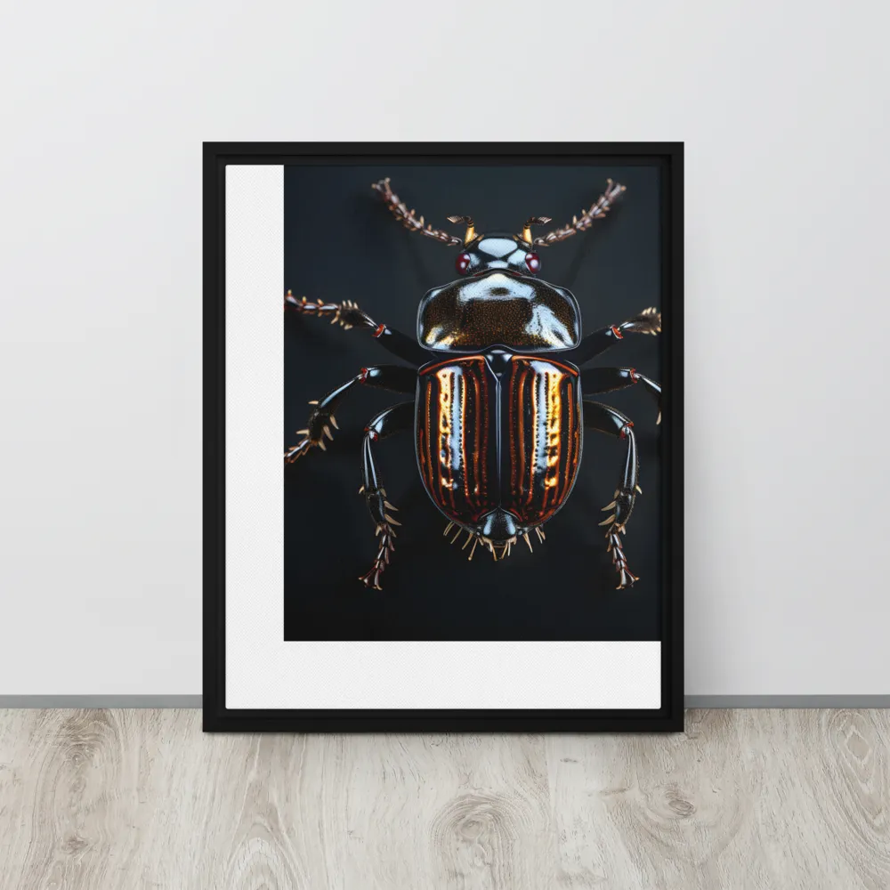 Luminous Insect Majesty | Canvas with Black Frame | 16″×20″