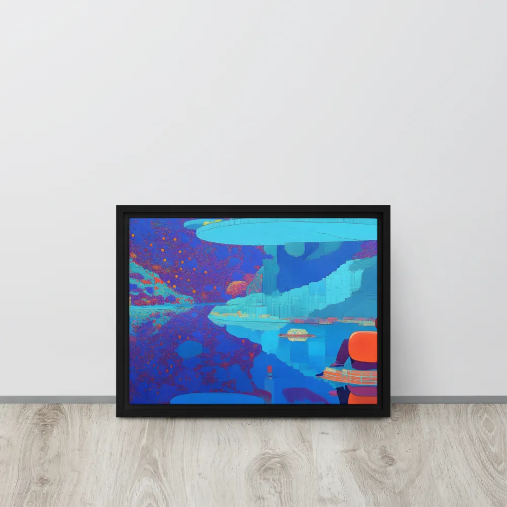 Reflections of Serenity | Canvas with Black Frame | 12″×16″
