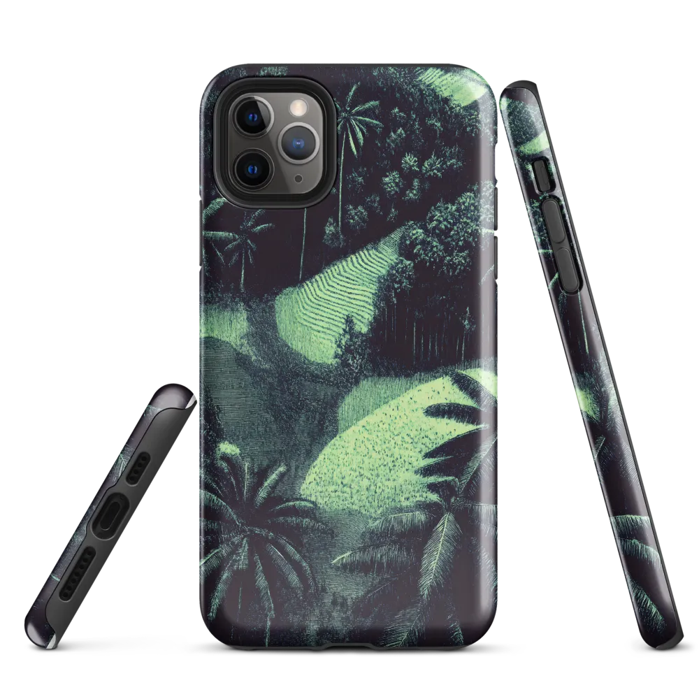 Harmony in Green: A Surreal Landscape | Phone Case |  11 Pro Max | Tough Case | Glossy