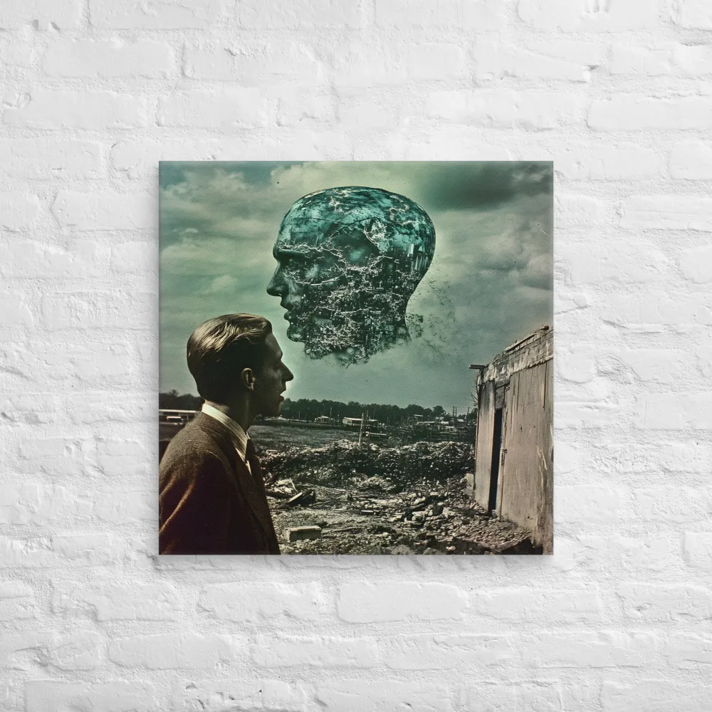 Ethereal Reflections: Identity in a Fragmented World | Canvas | 26″×26″