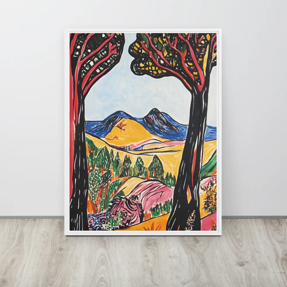 Vibrant Nature's Embrace | Canvas with White Frame | 24″×32″