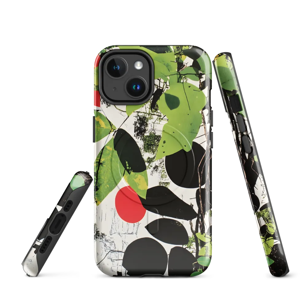 Nature's Geometry: A Contemporary Collage | Phone Case |  14 | MagSafe® Tough Case | Glossy