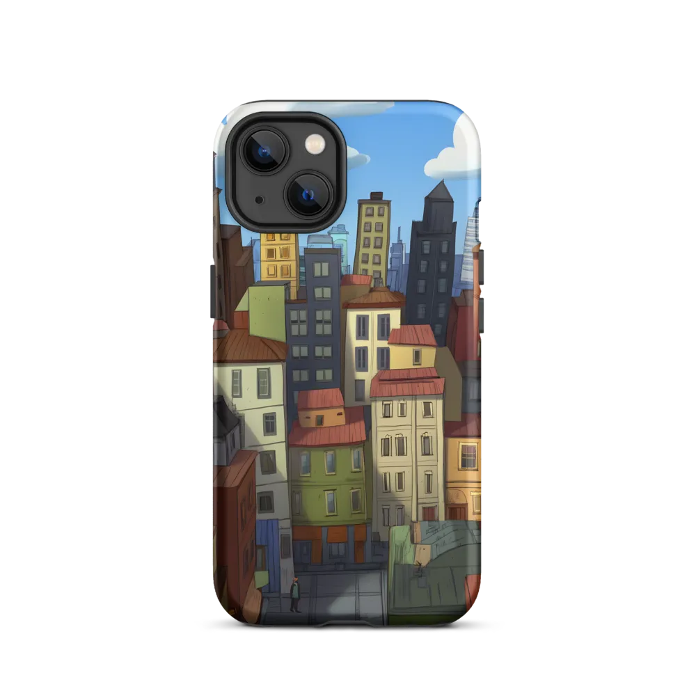 Urban Symphony: A Colorful Cityscape | Phone Case |  13 | Tough Case | Matte