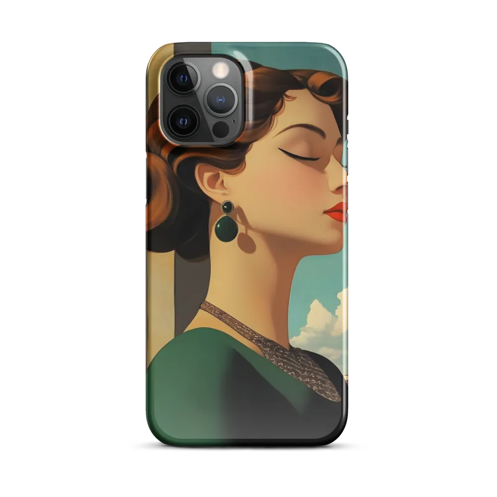 Elegance in Art Deco: A Portrait of Grace | Phone Case |  12 Pro Max | Snap Case | Glossy