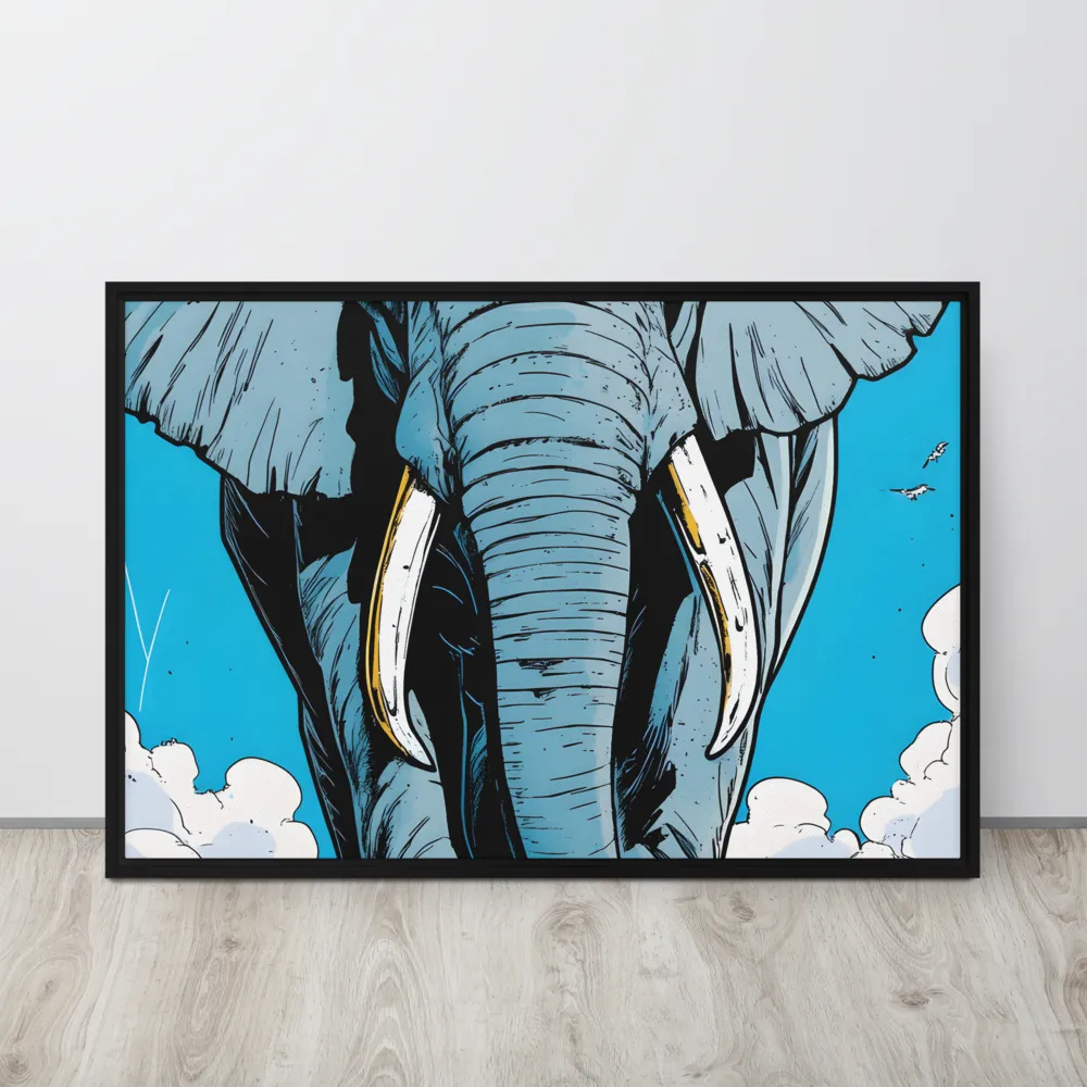Majestic Presence: The Elephant | Canvas with Black Frame | 24″×36″