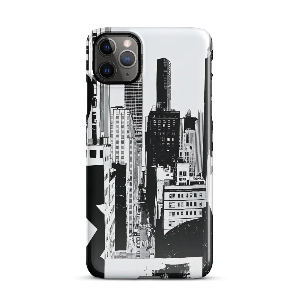 Urban Monochrome: A Contemporary Cityscape | Phone Case |  11 Pro Max | Snap Case | Glossy