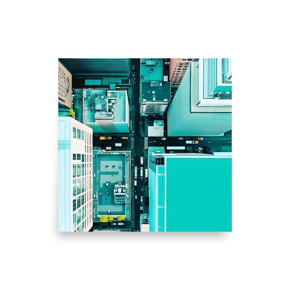 Urban Geometry: Aerial Perspective | Poster | 14″×14″