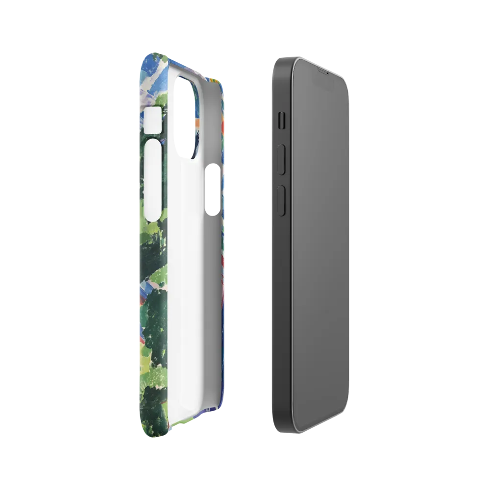 Elysium: A Soaring Figure Amidst Colorful Landscapes | Phone Case |  13 Mini | Snap Case | Glossy
