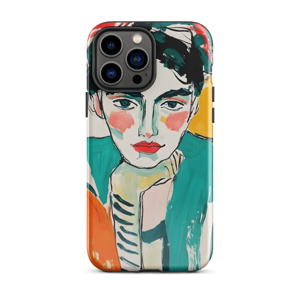 Contemplative Portrait in Bold Hues
