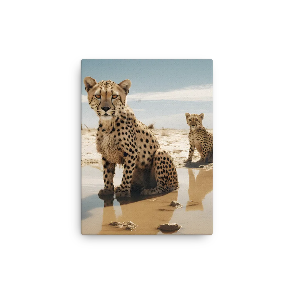 Silent Watchers of the Savanna | Thin Canvas | 9″×12″