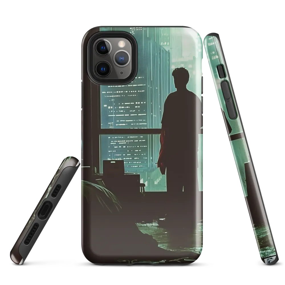 Silent Contemplation in a Futuristic Dystopia | Phone Case |  11 Pro Max | Tough Case | Glossy