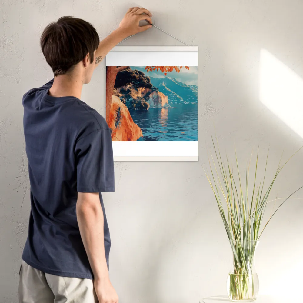 Elysian Waterscape | Poster With White Wood Hanger | 16″×20″