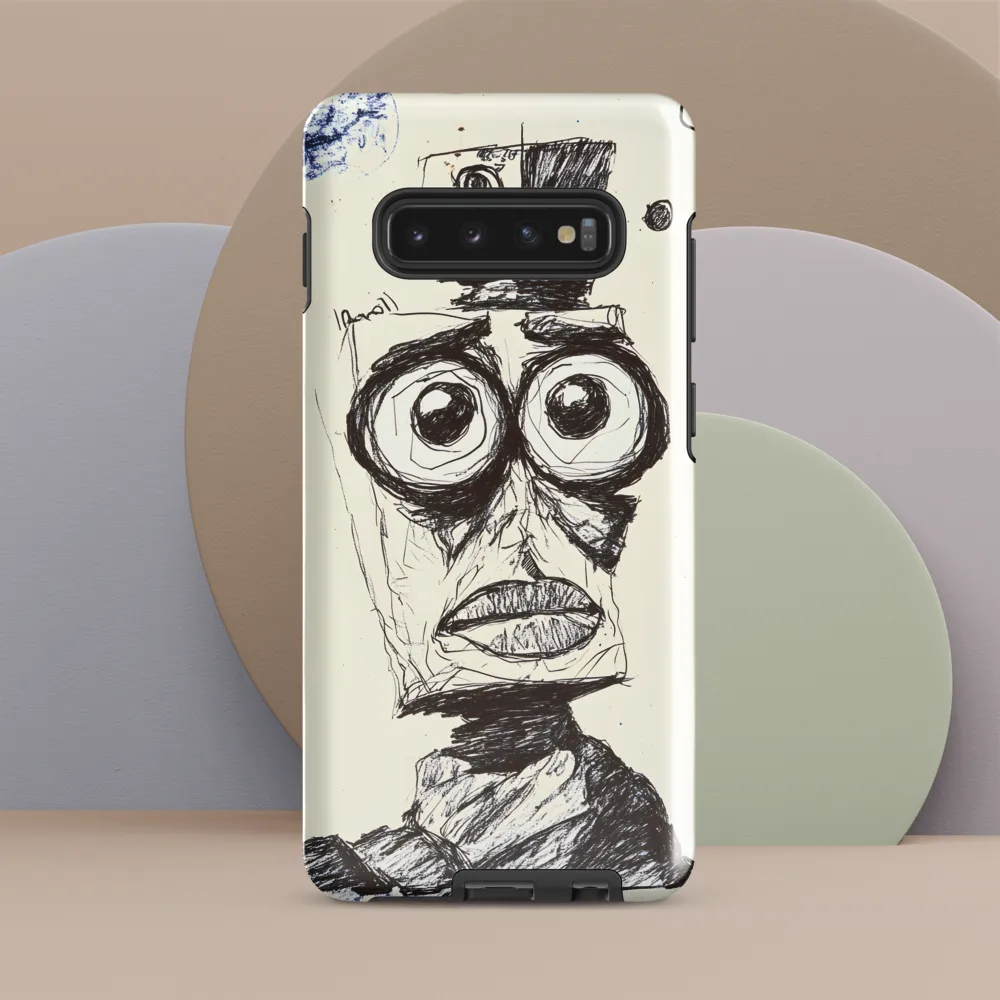 Abstract Surrealist Figure in Cubism | Phone Case |  S10 Plus | Tough Case | Glossy