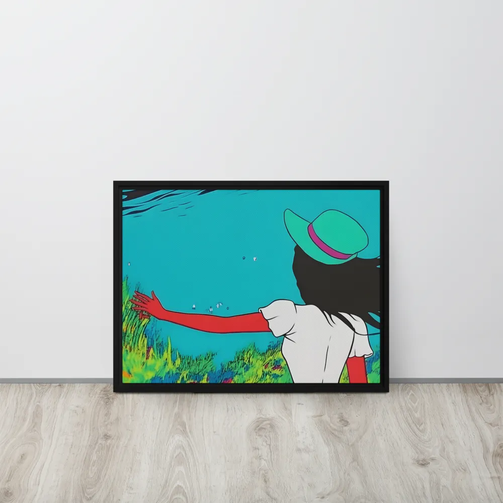 Whimsical Encounter | Canvas with Black Frame | 18″×24″