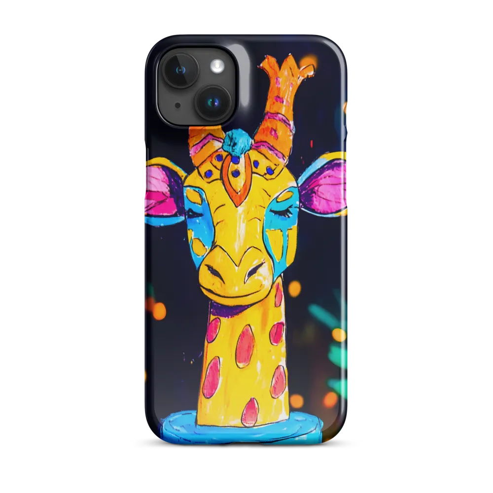 Whimsical Giraffe in Vibrant Colors | Phone Case |  15 Plus | Snap Case | Glossy