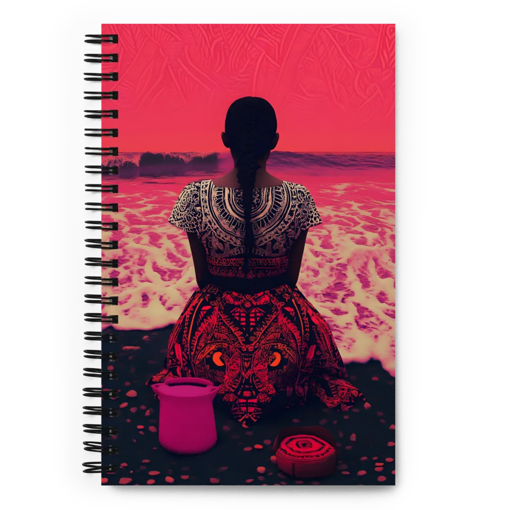 Reflections on a Vibrant Shore | Spiral Notebook