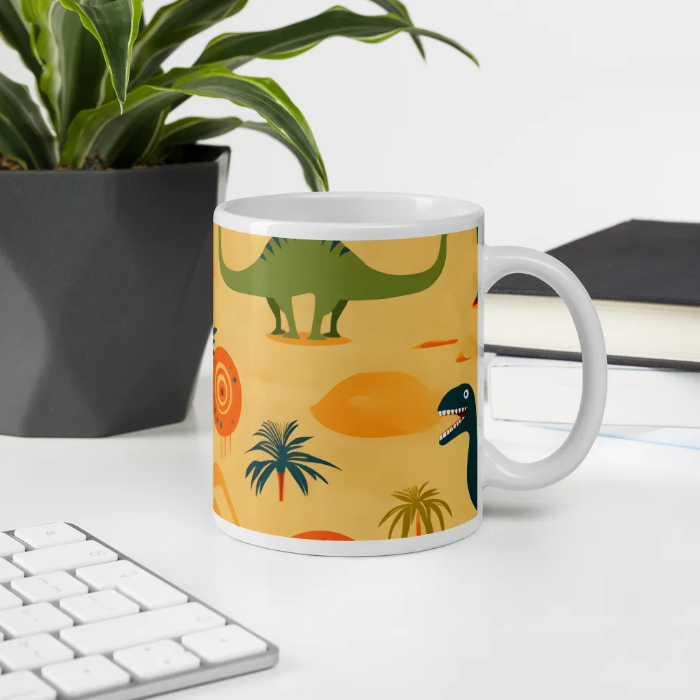 Dinosauria Delight: A Colorful Prehistoric Adventure | Mugs | Multiple Sizes & Colors