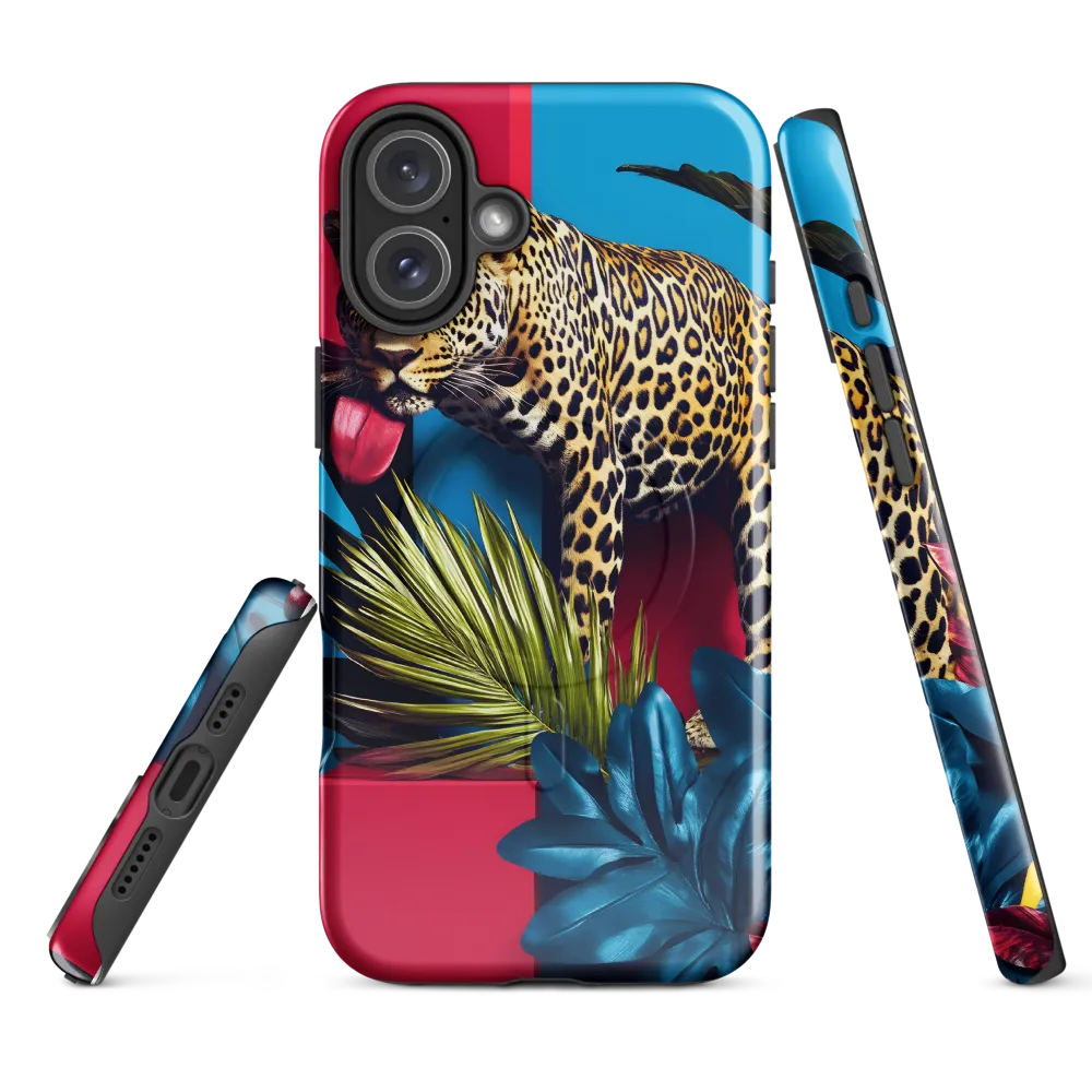 Playful Leopard in Vibrant Paradise