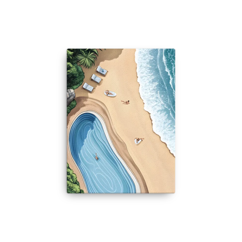 Serenity by the Shore | Thin Canvas | 9″×12″