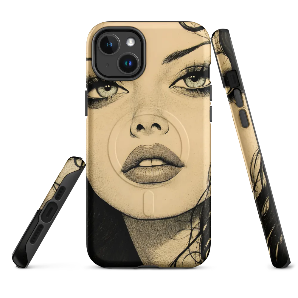 Enigmatic Gaze | Phone Case |  14 Plus | MagSafe® Tough Case | Matte