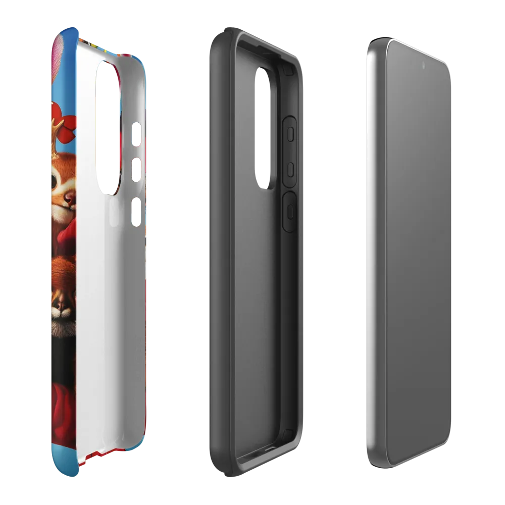 Harmony in Whimsy: A Modern Animal Ensemble | Phone Case |  S23 Plus | Tough Case | Matte