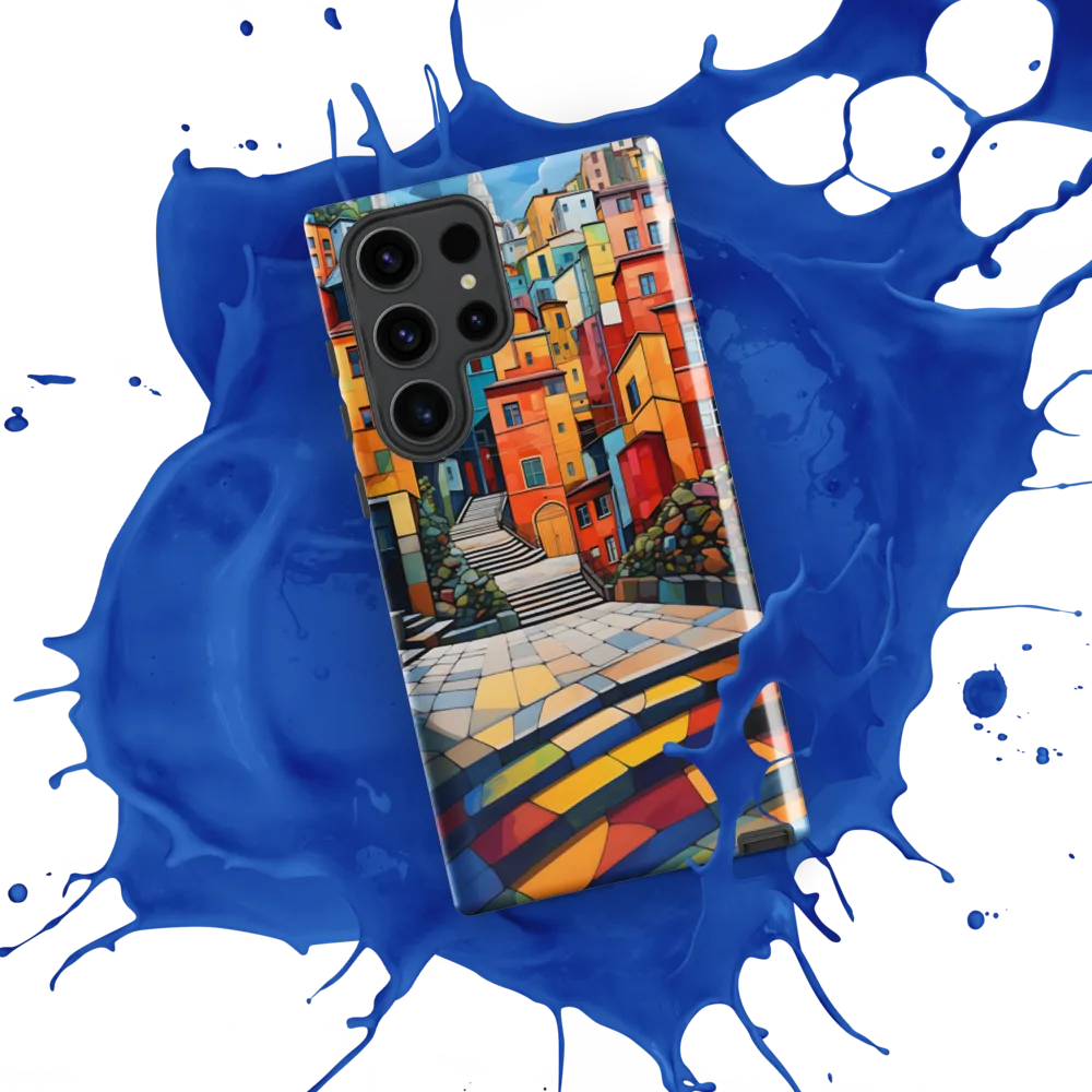 Vibrant Village: A Cubist Journey