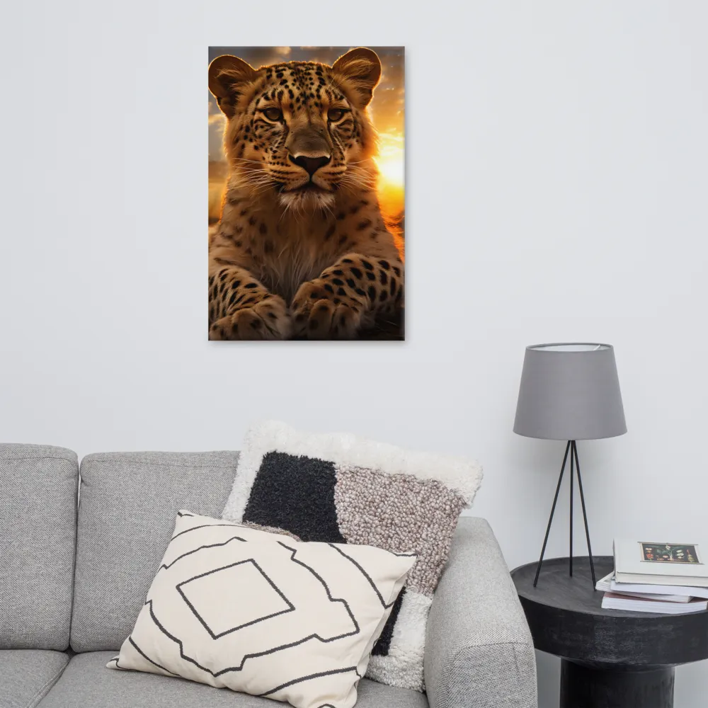 Regal Presence: The Leopard at Sunset