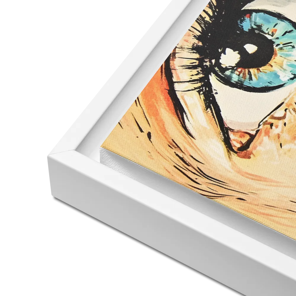 Gaze of Emotion | Canvas with White Frame | 16″×16″
