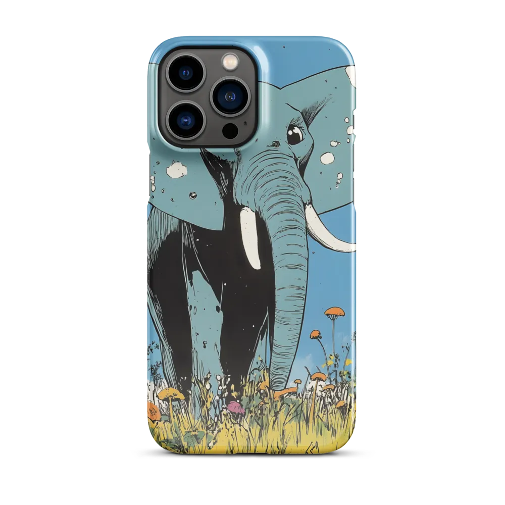 Whimsical Blue Elephant in Bloom